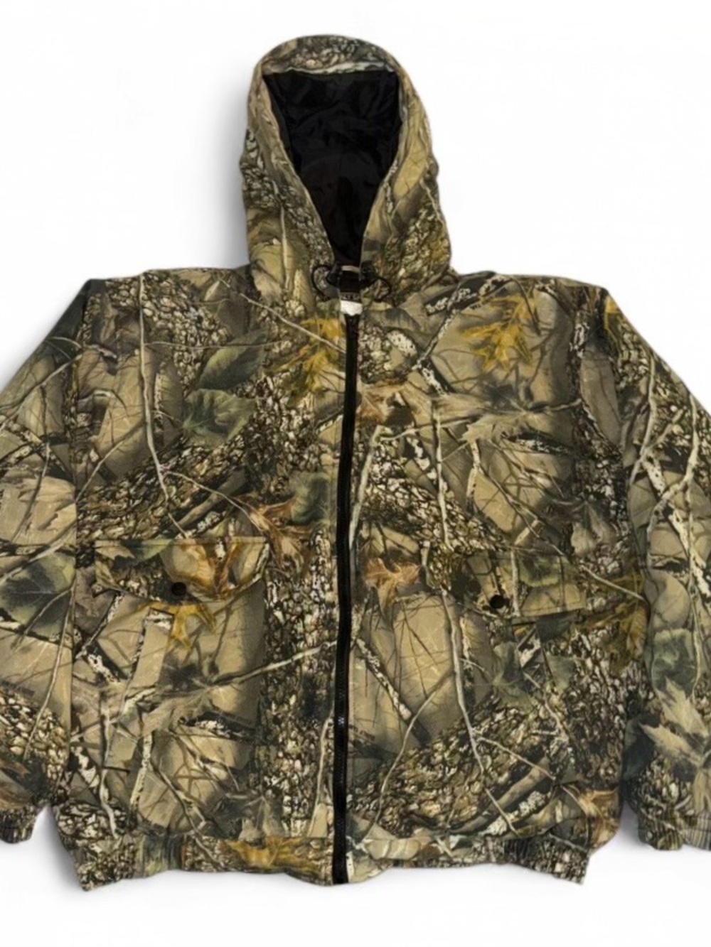 Burly Camo Hooded Jacket L